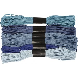 Harmony-Stickgarn - blaue Harmonie - 6 Bündel Harmony-Stickgarn - blaue Harmonie - 6 Bündel