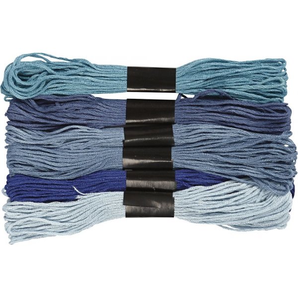 Harmony-Stickgarn - blaue Harmonie - 6 Bndel