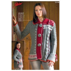 Strickmuster - Strickjacke mit gegenüberliegenden Vorderteilen Strickmuster - Strickjacke mit gegenüberliegenden Vorderteilen