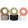 Raffia-Papiergarn - gemischte Farben - 6 x 100 m