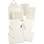 Passepartout-Karte - gebrochenes Wei - Inhalt kann variieren - 50 Sets