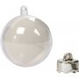 Dekokugel - transparent - 5 cm - 10 Stk