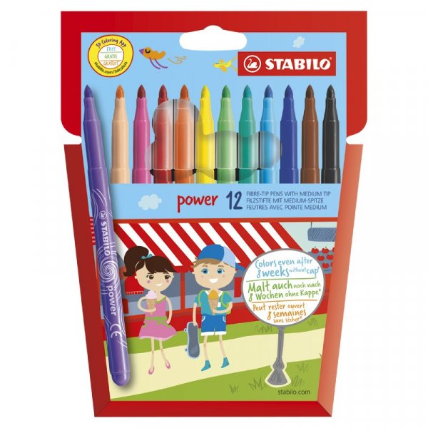 Faserstifte Power - 12er-Pack