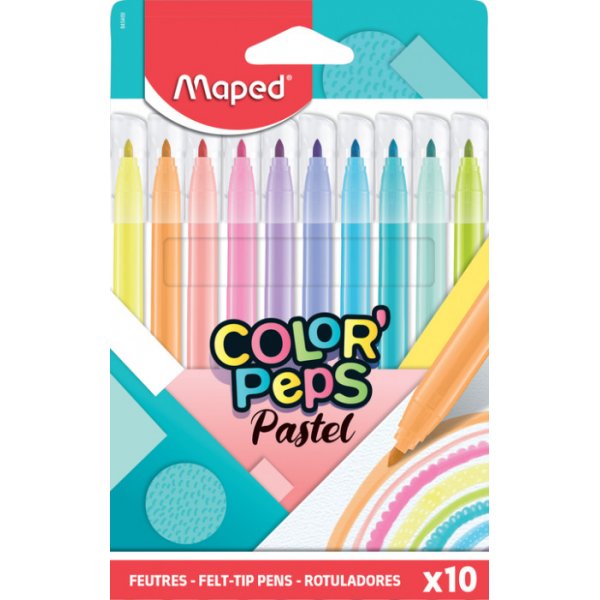 Faserstiftset - Maped - ColorPeps 10 Pastellstifte