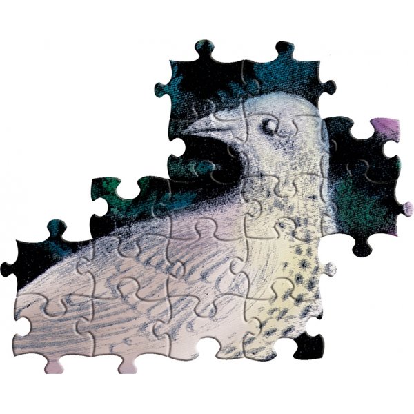 Puzzle 1008 Teile - Vogel im Farnbusch