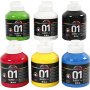 Schulfarbe - Acryl - Grundfarben - glnzend - 6 x 500 ml
