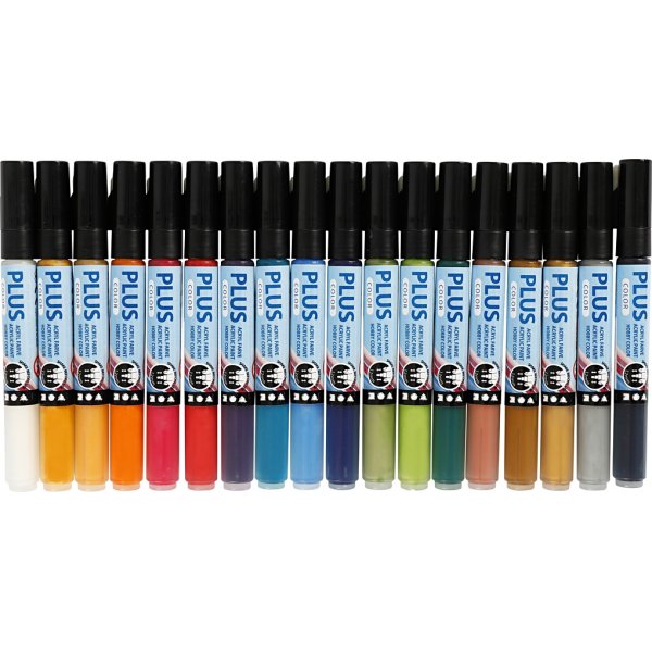 Plus Color Marker - gemischte Farben - 18 Stk