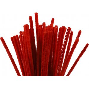 Pfeifenreiniger - 6 mm - Rot - 50 Stk Pfeifenreiniger - 6 mm - Rot - 50 Stk