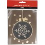 Mini DIY Kit Stickerei - Grau - Schneeflocke