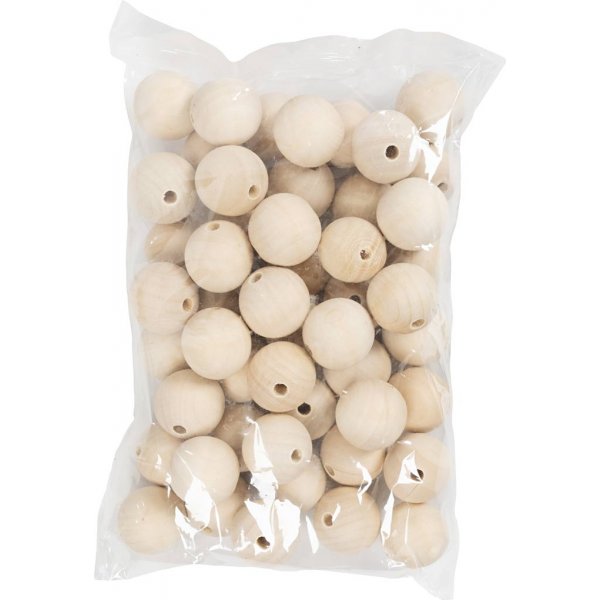 Holzperlen - 35 mm - 50 Stk