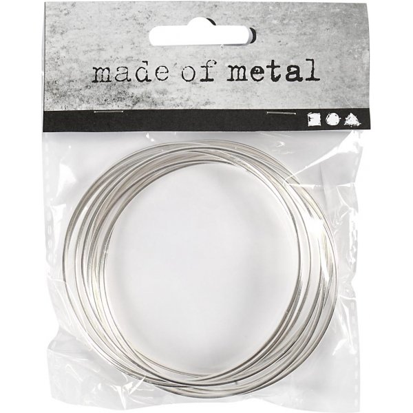 Metallring - Silber - 7 cm - 10 Stk