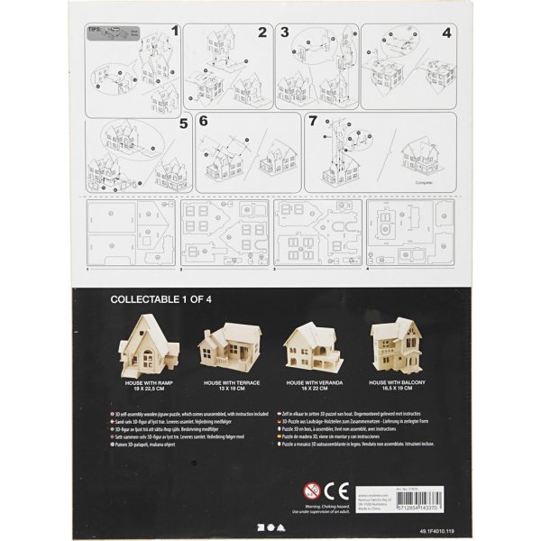 3D-Konstruktionsfigur - Haus mit Veranda 3D-Konstruktionsfigur - Haus mit Veranda