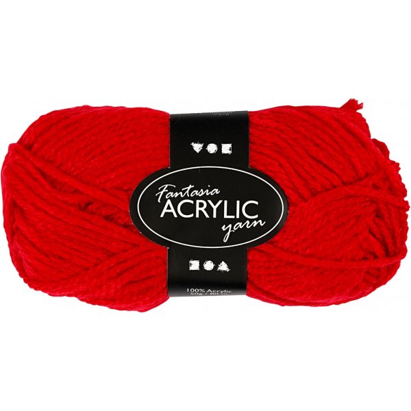 Fantasia Acrylgarn - rot - 50 g