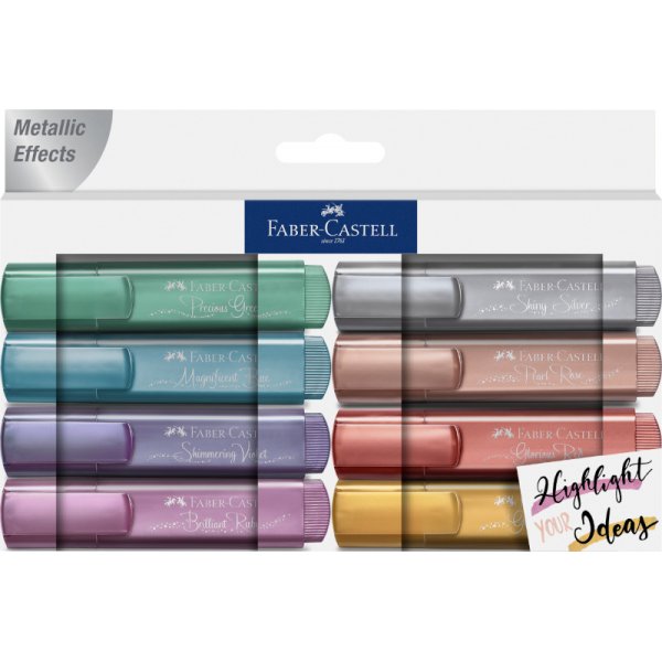 Textmarker - Faber-Castell - Metallic CS - 8 Stk