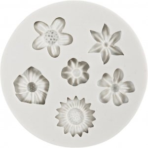 Silikonform Kleine Blumen
