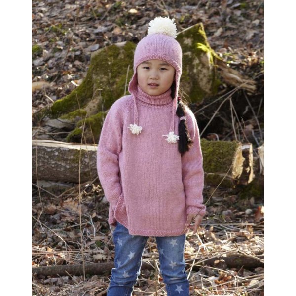 Strickmuster - Pullover und Mtze mit Quasten (Juniorgren)