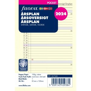 Nachfüllung für System Calendar Pocket 2024 - Jahresplan Nachfüllung für System Calendar Pocket 2024 - Jahresplan