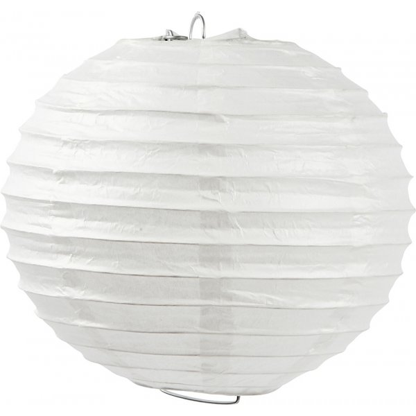 Papierlampe - wei - Rund - 35 cm