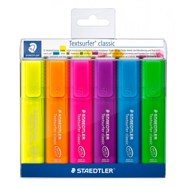 Textmarker Textsurfer Rainbow - 4 Stifte
