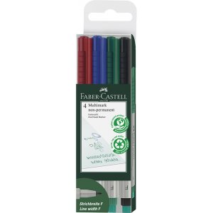 Markierungsstiftset - Faber-Castell - Multimark 1514 - 4 Farben Markierungsstiftset - Faber-Castell - Multimark 1514 - 4 Farben