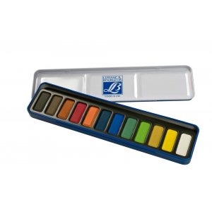 Aquarellkasten L&B aus Metall - 12 Tassen Aquarellkasten L&B aus Metall - 12 Tassen