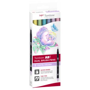 Tombow ABT Dual Brush Pen Pastell 6er-Pack Tombow ABT Dual Brush Pen Pastell 6er-Pack