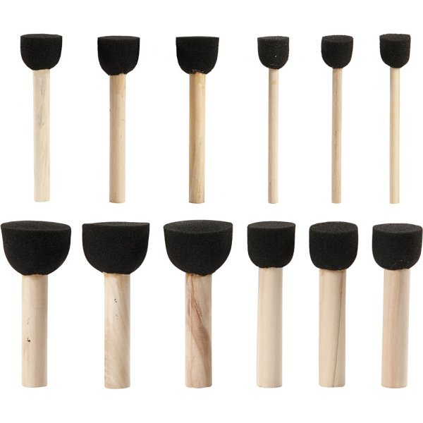 Schaumstoff-Schablonenpinsel - 12 Stck