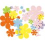 Dekorative Gummiblumen - gemischte Farben - 100 Stk