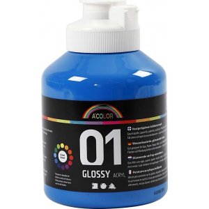 Schulfarbe - Acryl - Primärblau - glänzend - 500 ml Schulfarbe - Acryl - Primärblau - glänzend - 500 ml