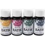 Batikfarbe - Marineblau - Grn - Rosa - Maisgelb - 4x50 ml