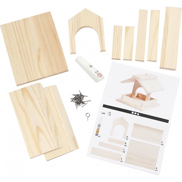 Bastelset - Vogelhuschen aus Holz