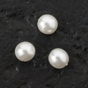 Glaswachsperlen rund 8 mm Weiß - 20 Stk Glaswachsperlen rund 8 mm Weiß - 20 Stk