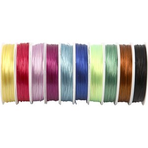 Elastischer Schmuckfaden - Ø1 mm - gemischte Farben - 10 x 25 m Elastischer Schmuckfaden - Ø1 mm - gemischte Farben - 10 x 25 m