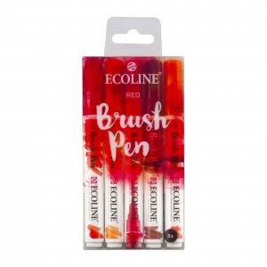 Ecoline Pinselstifte 5er-Pack - Rot Ecoline Pinselstifte 5er-Pack - Rot
