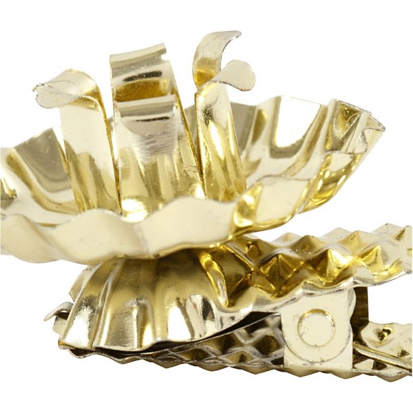 Lichtclips - vergoldet - 40 mm - 8 Stk