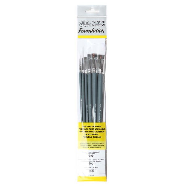 Synthetisches Pinselset W&N Foundation Acrylic - Nr. 8