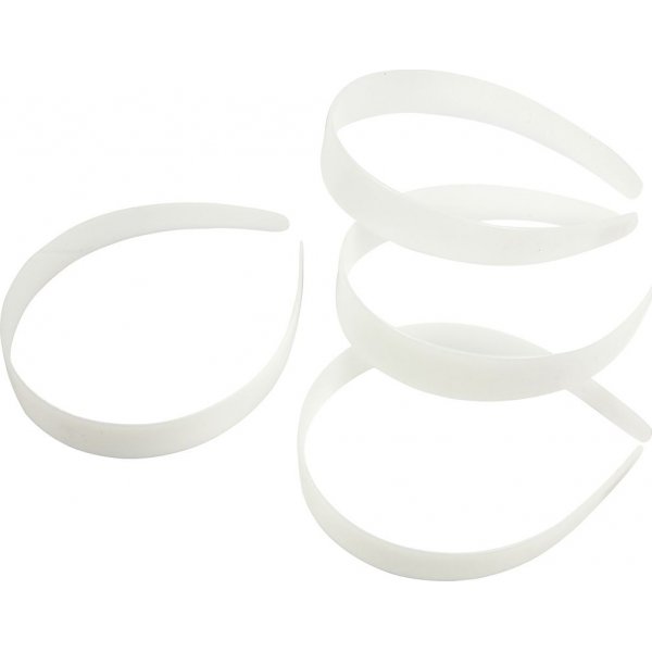 Diadem - 25 mm - wei - 5 Stk