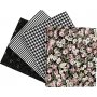 Patchworkstoff - Schwarz - 4 Stk