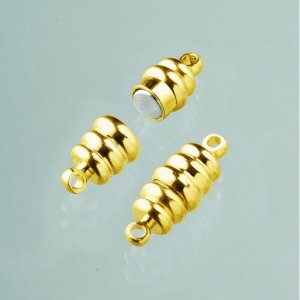 Magnetverschluss 20 mm - vergoldet 2 Olivenform, extra stark Magnetverschluss 20 mm - vergoldet 2 Olivenform, extra stark