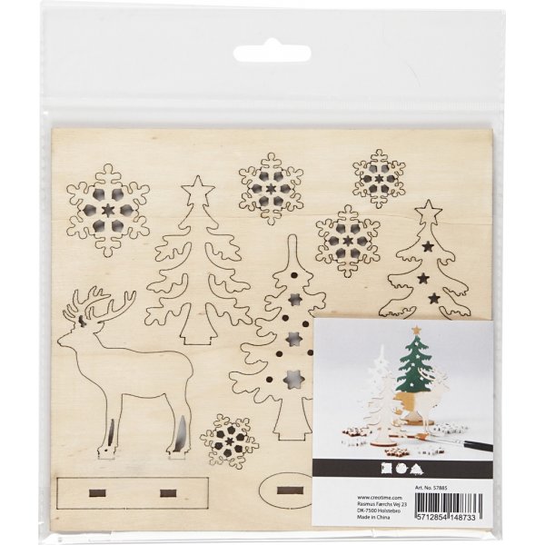 Holzfiguren zum Selbermachen - Wald mit Hirsch