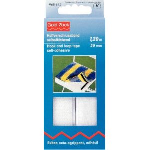 Selbstklebender Klettverschluss weiß Selbstklebender Klettverschluss weiß