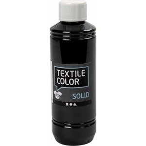 Textil Feste Textilfarbe - Schwarz - deckend - 250 ml Textil Feste Textilfarbe - Schwarz - deckend - 250 ml