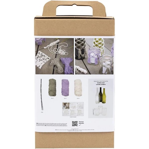 DIY Kit Makramee, Glasdekoration