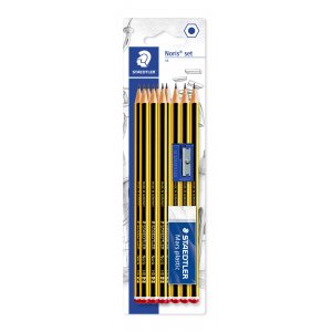 Noris Bleistiftset mit Bleistiften, Spitzer und Radiergummi - 10 Bleistifte Noris Bleistiftset mit Bleistiften, Spitzer und Radiergummi - 10 Bleistifte