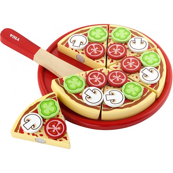 VIGA Holzspielzeugpizza