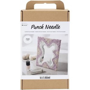 DIY Kit Punch Needle, Pastellfarben, Spiegel DIY Kit Punch Needle, Pastellfarben, Spiegel