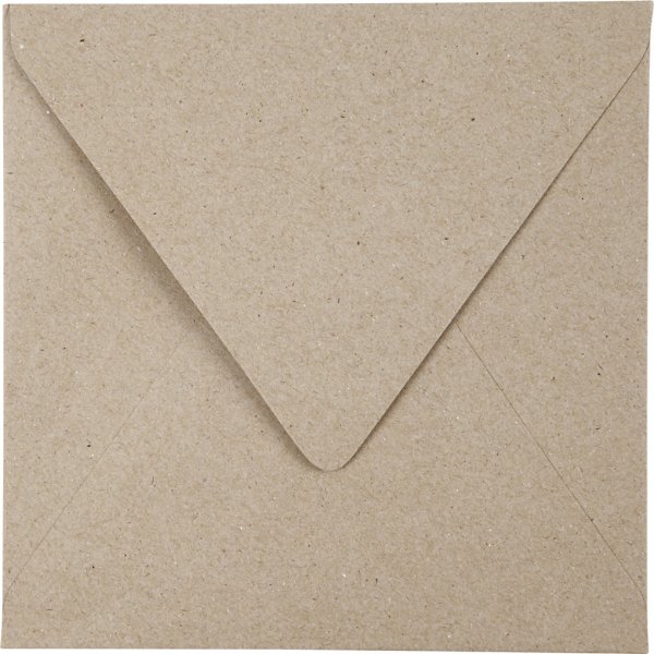 Recycelter Umschlag - Natur - 16 x 16 cm - 50 Stk