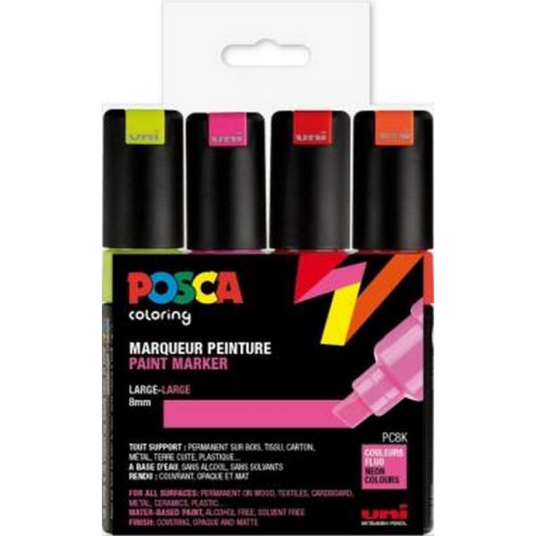 Poscaset PC-8K Neonfarben - 4 Stifte