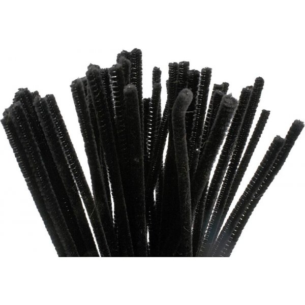 Pfeifenreiniger - 6 mm - schwarz - 50 Stk