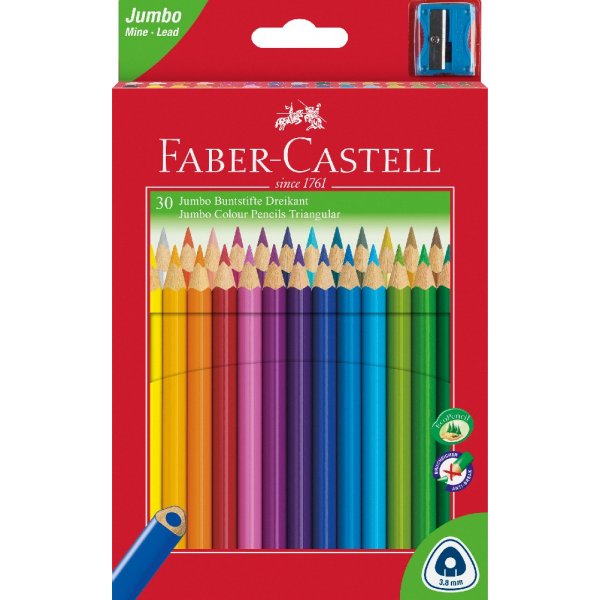 Buntstifte Jumbo Triangle - 30 Farben